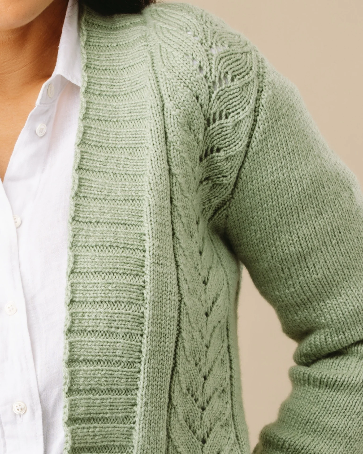 PT 8294 - Lace Panel Jacket - Knitting Pattern - Image 3