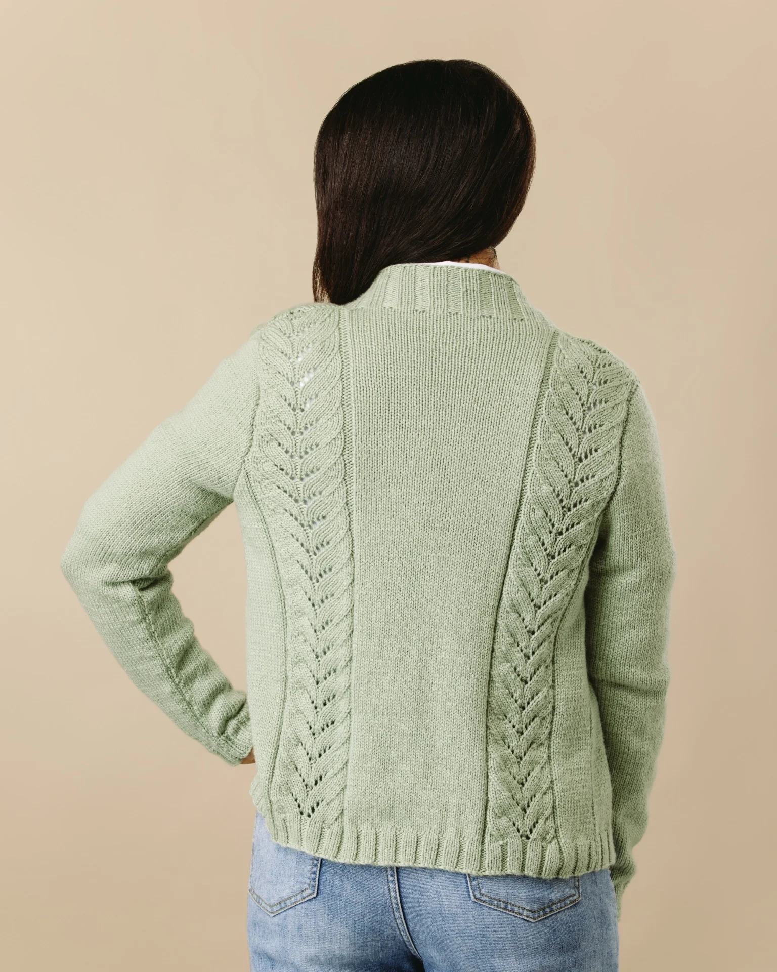 PT 8294 - Lace Panel Jacket - Knitting Pattern - Image 4