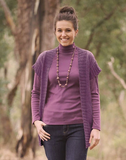 PT 8304 - Long Line Open Vest - Knitting Pattern - Image 4