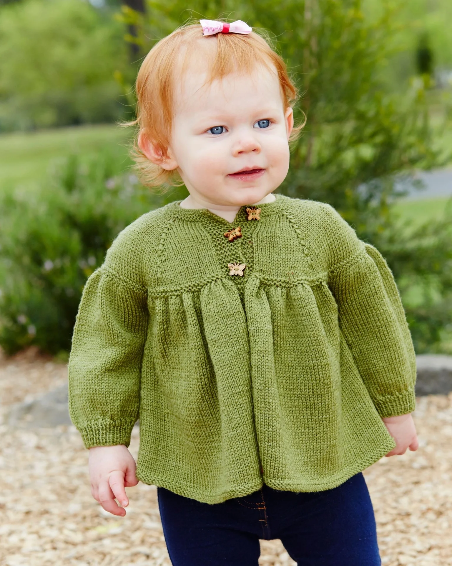PT 8358 - Yoked Baby Cardigan - Knitting Pattern - Image 3