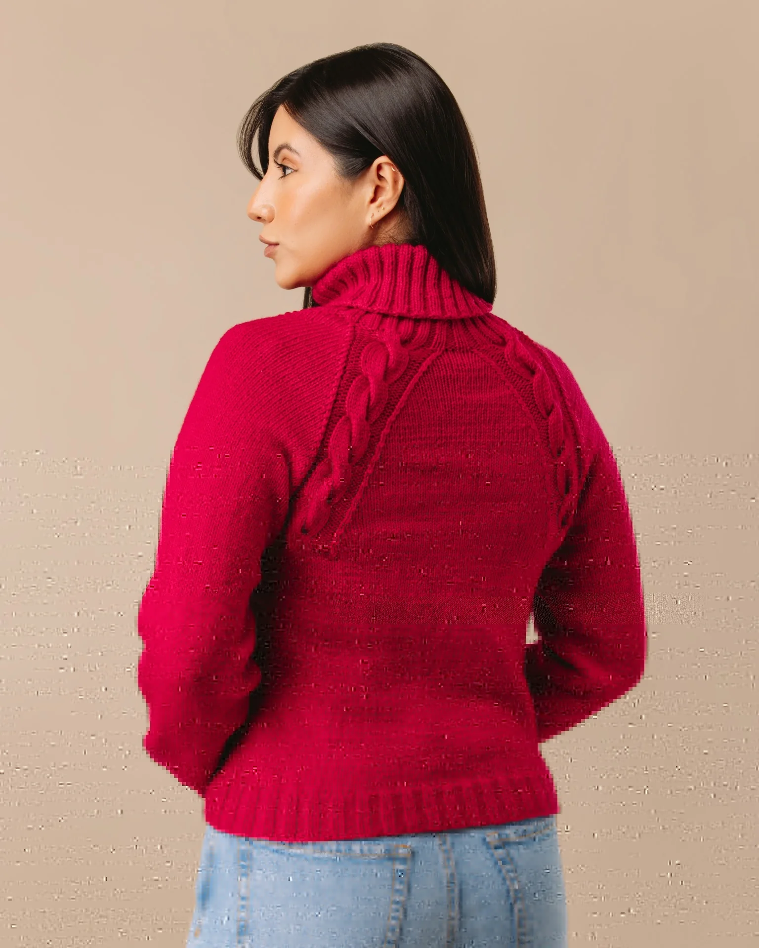 PT 8576 - Cabled Raglan Sleeve Jumper - Knitting Pattern - Image 4