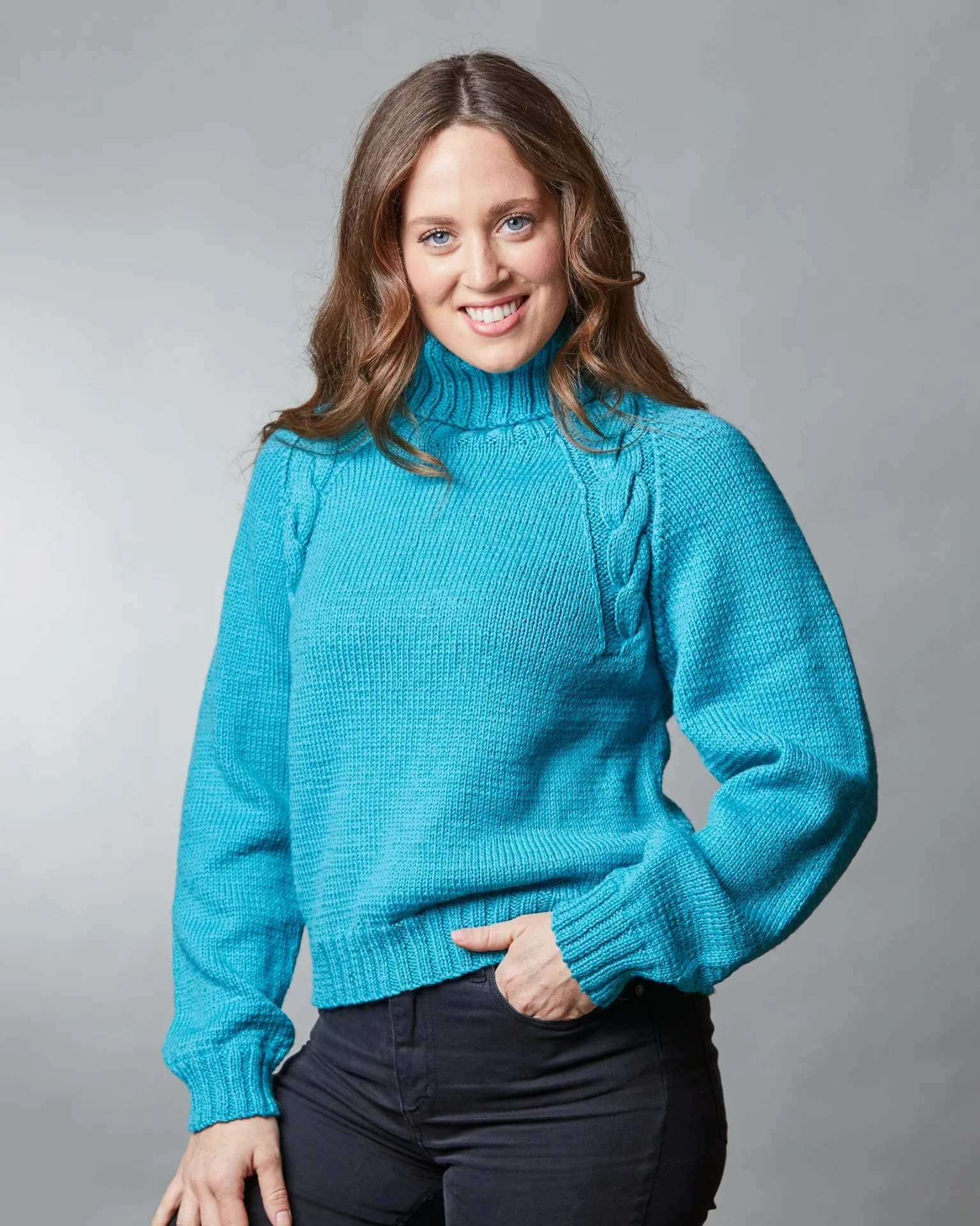 PT 8576 - Cabled Raglan Sleeve Jumper - Knitting Pattern - Image 5