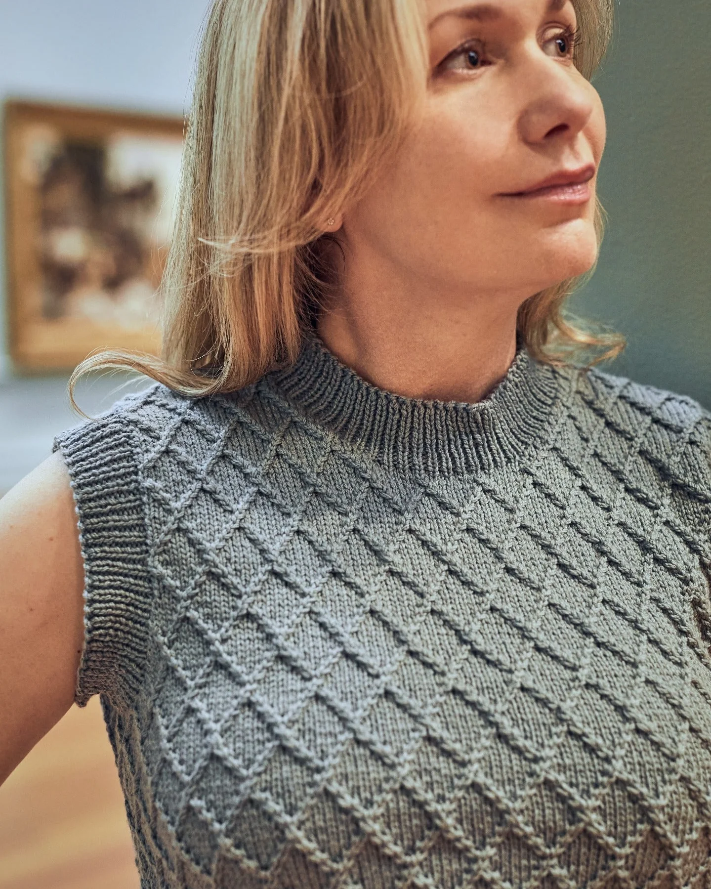 PT 8665 Diamond Vest - Knitting Pattern - Image 4