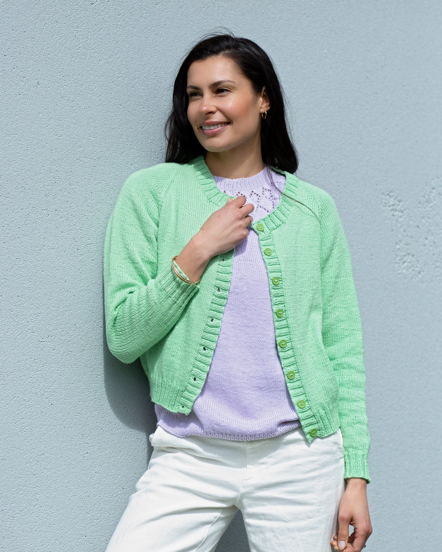The Charlotte Top-Down Raglan Cardigan - Women's Knitting Pattern | PT 8722 - Image 4