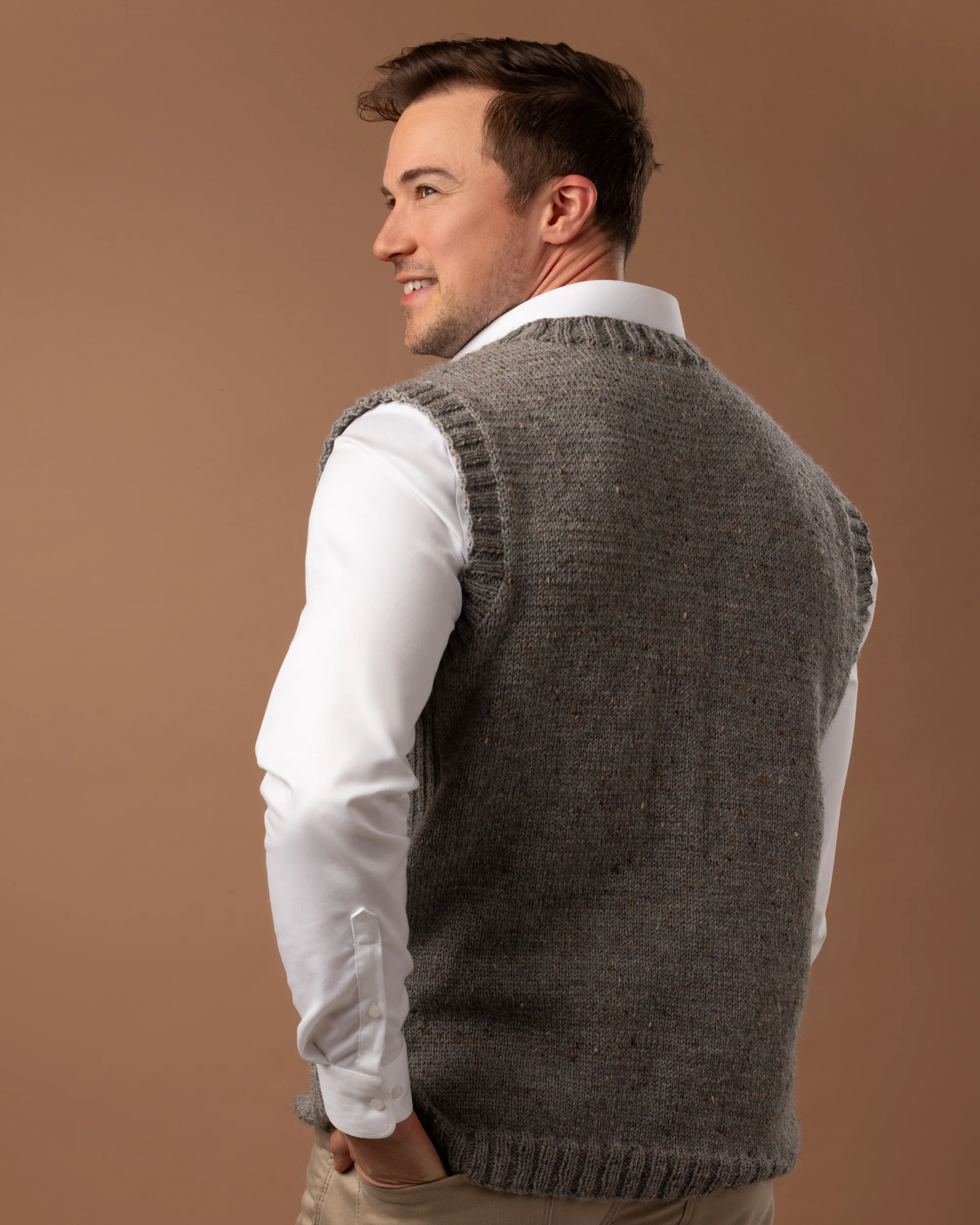 The Brendan Vest - Adults Knitting Pattern | PT 8681 - Image 3