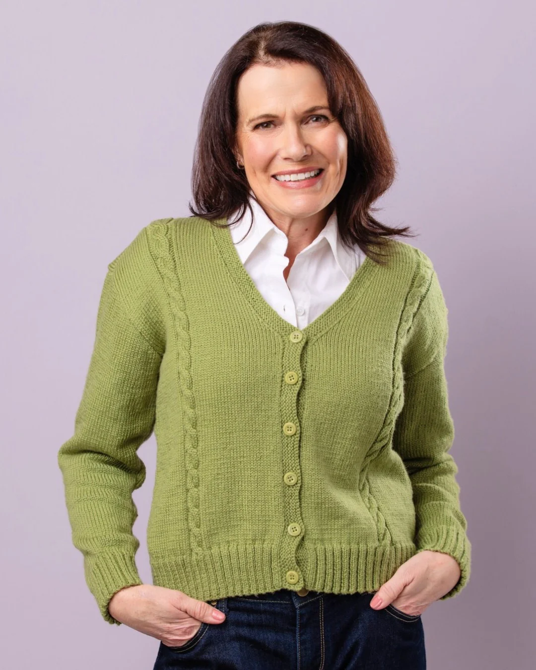 The Jodie Cabled Cardigan - Women's Knitting Pattern | PT 8712 - Image 4