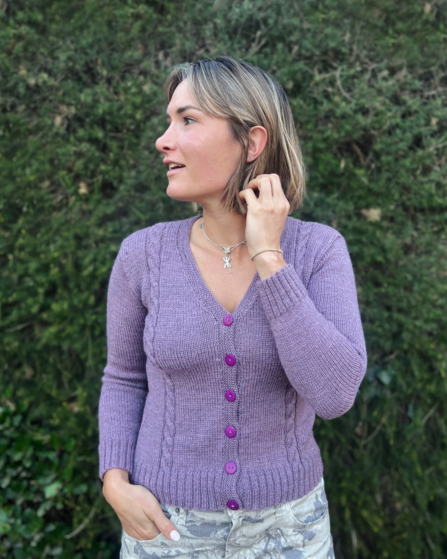 The Jodie Cabled Cardigan - Women's Knitting Pattern | PT 8712 - Image 8