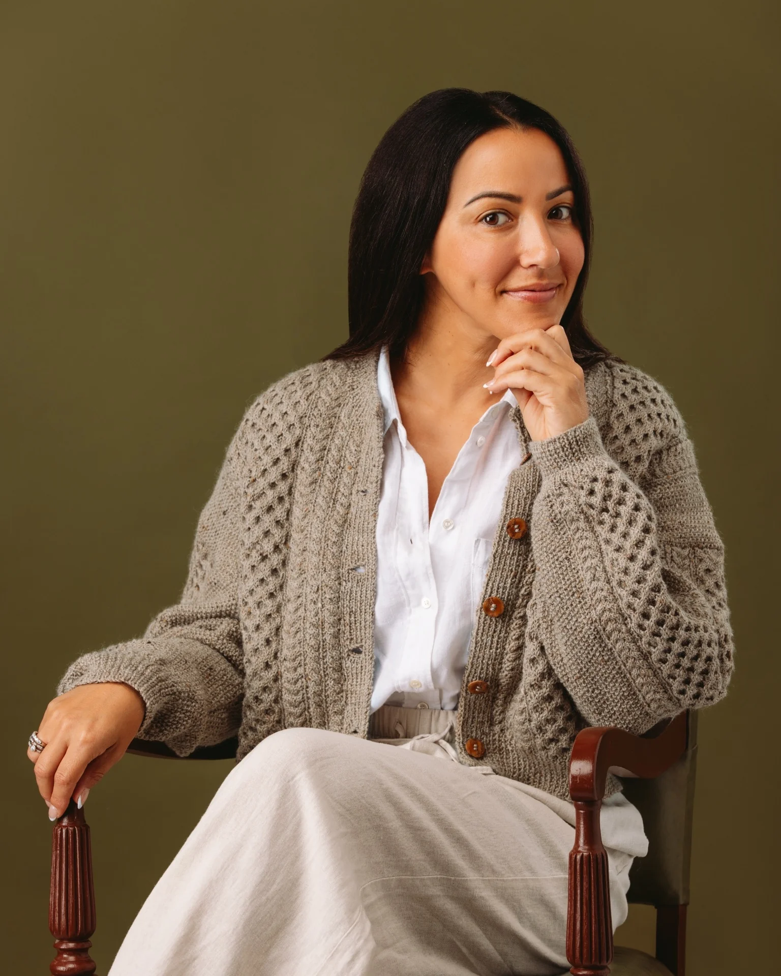 The Rose Cabled Cardigan - Womens Knitting Pattern | PT 8709 - Image 10