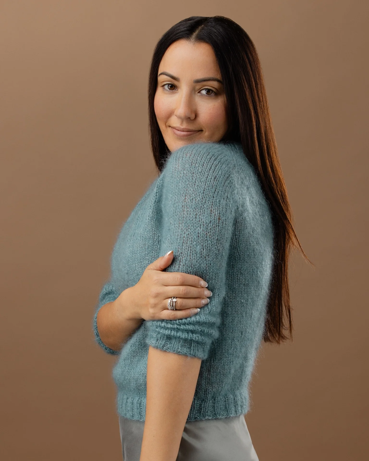 The Sofia Top-Down Raglan Jumper - Womens Knitting Pattern | PT 8707 - Image 8