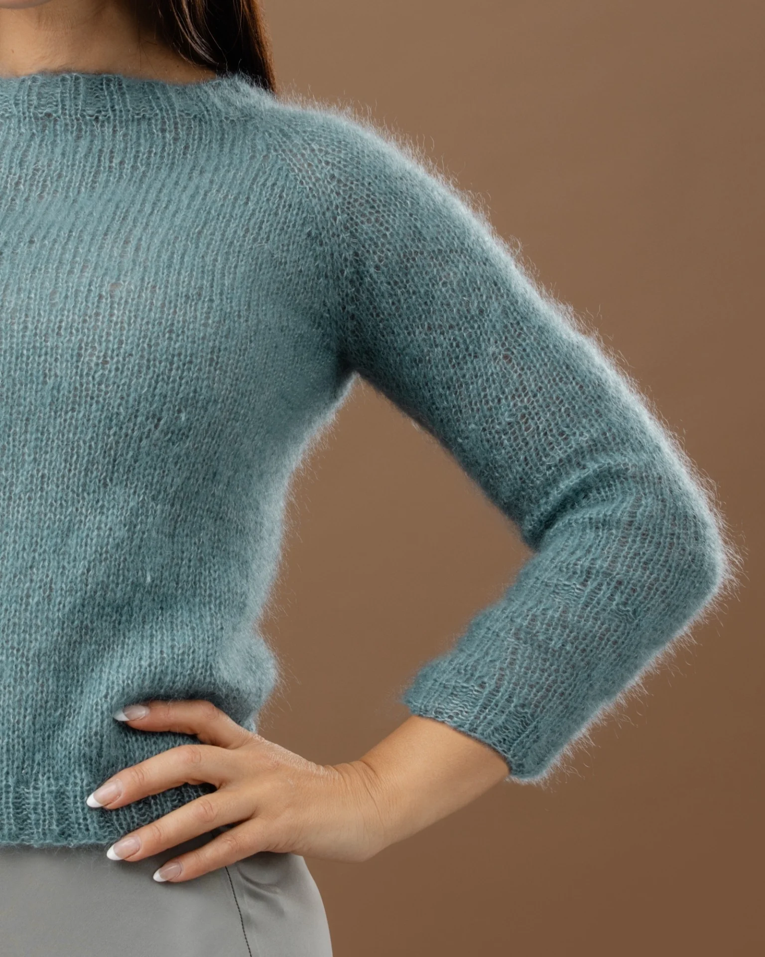 The Sofia Top-Down Raglan Jumper - Womens Knitting Pattern | PT 8707 - Image 9