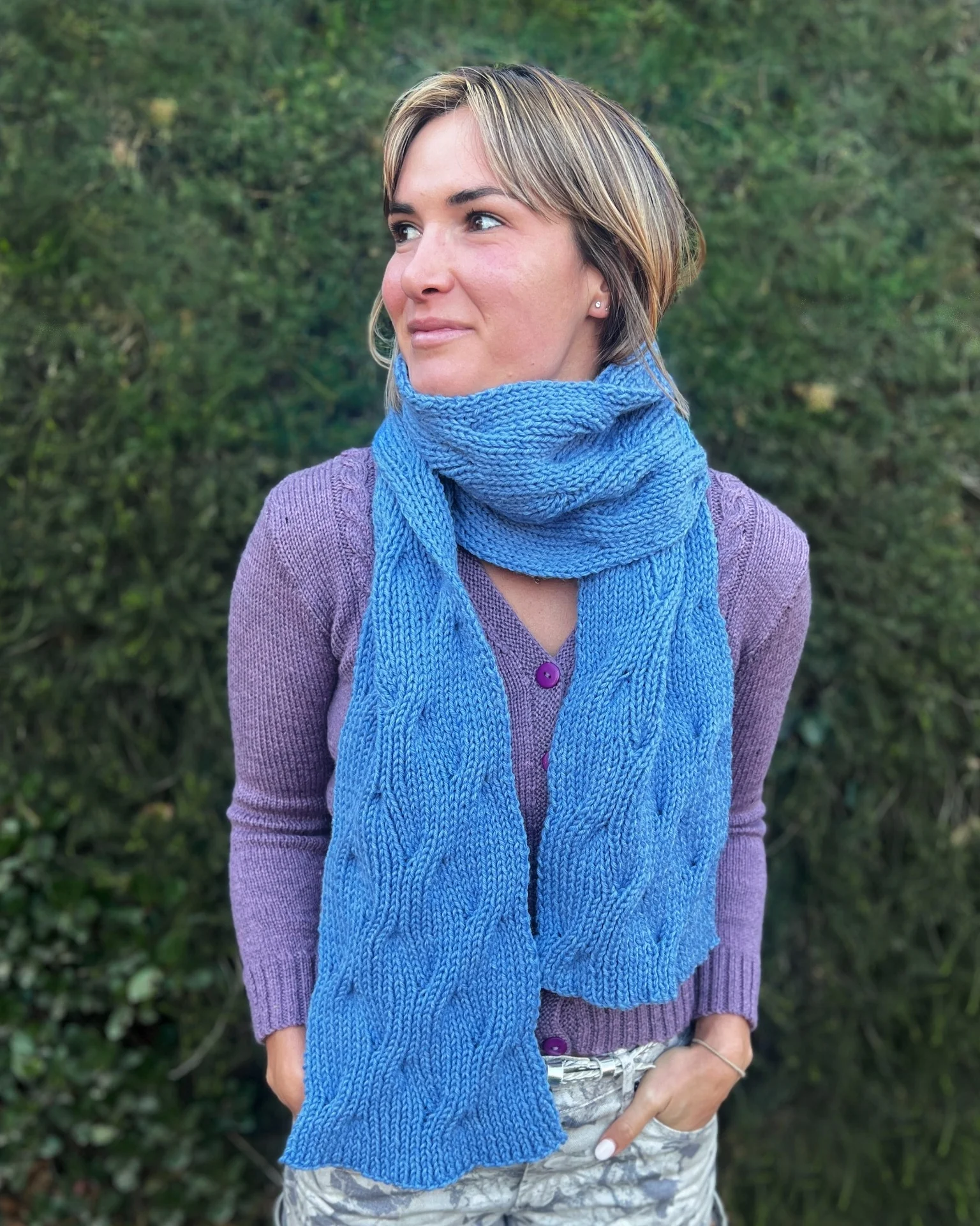 Waterfall Scarf and Beanie - Adults Knitting Pattern | PT 8713 - Image 3