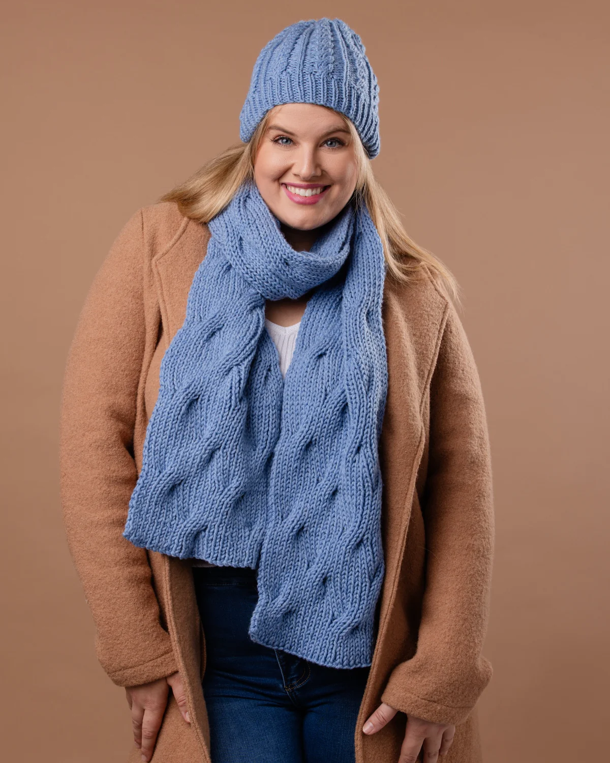 Waterfall Scarf and Beanie - Adults Knitting Pattern | PT 8713 - Image 7